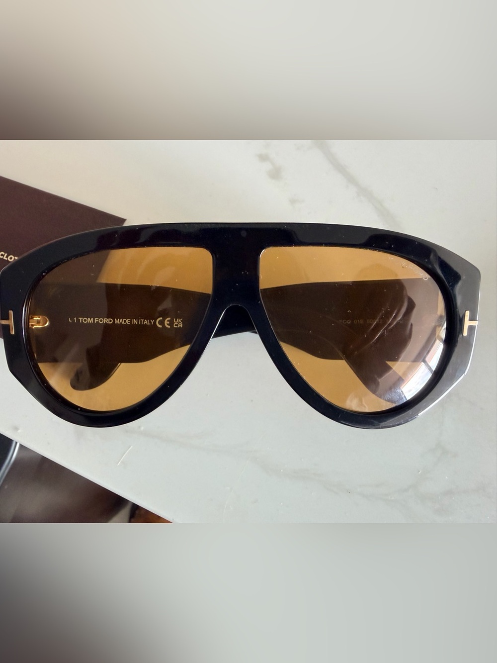 Tom Ford Black Frame with Brown Lenses Sunglasses